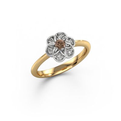 Ring Uma 585 gold brown diamond 0.172 crt