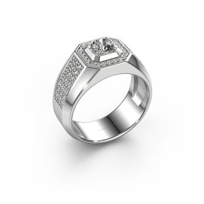 Men's ring Pavan 950 platinum zirconia 5 mm