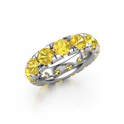Stackable ring Jackie 5.0 950 platinum yellow sapphire 5 mm