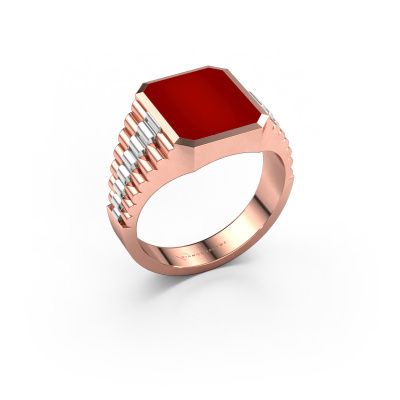 Siegelring Brent 2 585 Roségold Karneol 12x10 mm