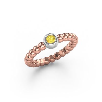 Vorsteckring Dini 585 Roségold Gelb Saphir 3 mm