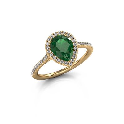Engagement ring Seline per 2 585 gold emerald 8x6 mm