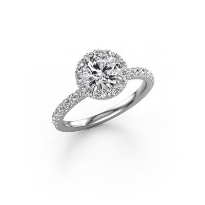 Engagement ring Miranda RND 585 white gold lab grown diamond 1.54 crt