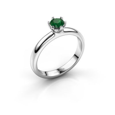 Engagement ring Lorretta 950 platinum emerald 4.7 mm