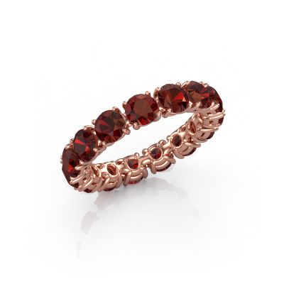 Ring Vivienne 4.2 585 rose gold garnet 4.2 mm