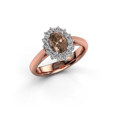 Engagement ring Margien 1 585 rose gold brown diamond 0.70 crt