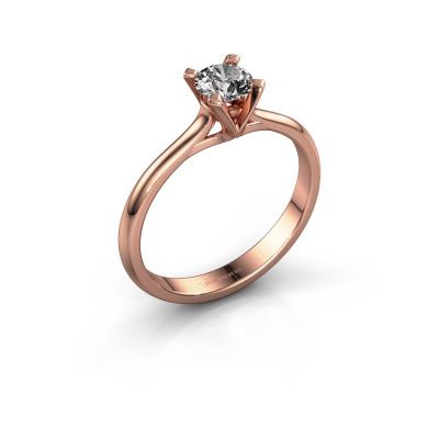 Verlovingsring Isa 1 585 rosé goud diamant 0.40 crt