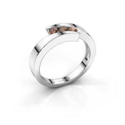 Ring Gracia 585 Weißgold Braun Diamant 0.24 crt