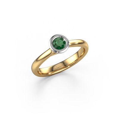Engagement ring Kaylee 585 gold emerald 4 mm