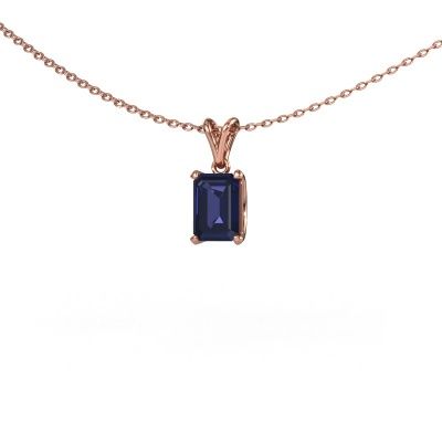 Pendant Sam EME 585 rose gold sapphire 7x5 mm