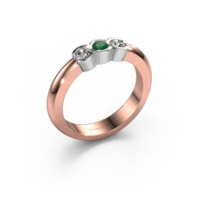Ring Lotte 3 585 rose gold emerald 3 mm