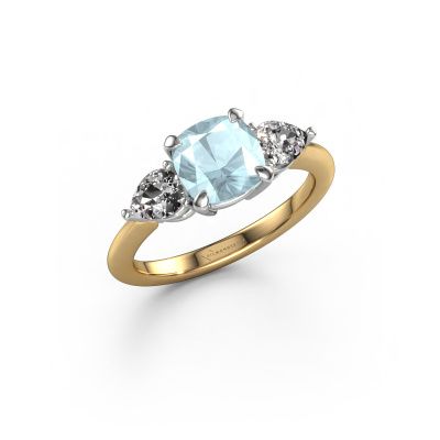 Engagement ring Chanou CUS 585 gold aquamarine 7 mm