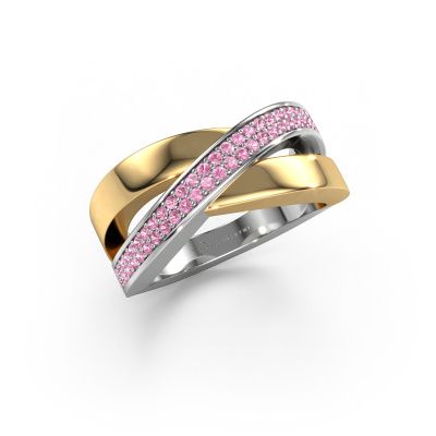 Ring Denisse 585 white gold pink sapphire 1 mm