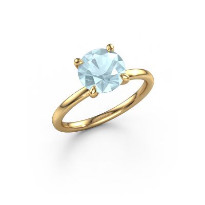 Engagement ring Crystal RND 1 585 gold aquamarine 6.8 mm
