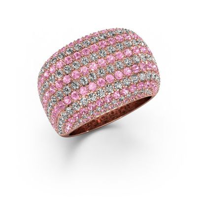 Ring Kira 585 Roségold Pink Saphir 1 mm