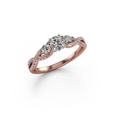 Verlobungsring Marilou RND 585 Roségold Diamant 0.66 crt