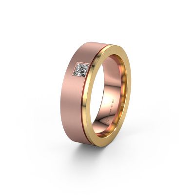 Wedding ring WH0550L16CMP 585 rose gold lab grown diamond ±0.24x0.09in