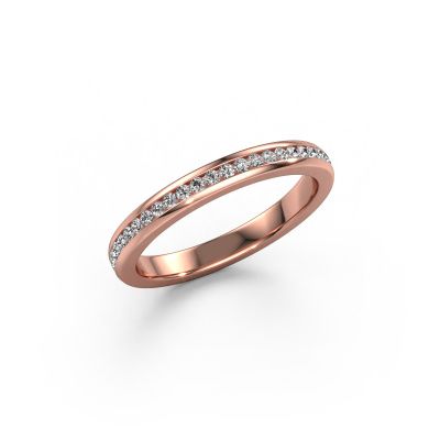 Stackable ring Lura 1 585 rose gold lab grown diamond 0.49 crt