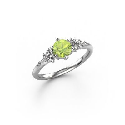 Ring Royce RND 950 platinum peridot 5.5 mm