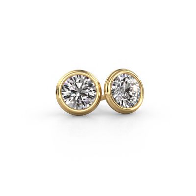 Clous d'oreilles Shemika 585 or jaune diamant 1.00 crt