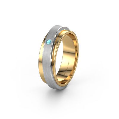Bague de mariage WH2220L16D 585 or jaune topaze bleue ±6x2.2 mm