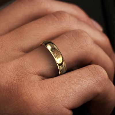 Koop Heren ring Deangelo in 0.18 Karaat Rond geslepen 14K Geel Goud
