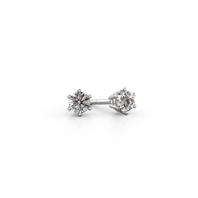 Boucles d'oreilles Fay 585 or blanc diamant 0.25 crt