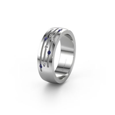 Ehering WH0134L26B 585 Weißgold Saphir ±6x2 mm
