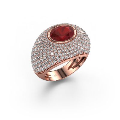 Ring Armida 585 rose gold ruby 9x7 mm