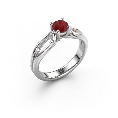 Verlobungsring Antonia rnd 1 950 Platin Rubin 5 mm