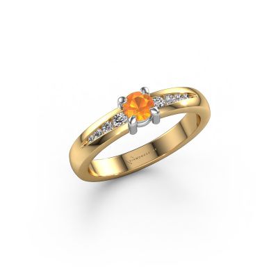 Engagement ring Zohra 585 gold citrin 4 mm
