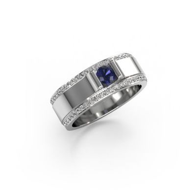 Men's ring Danillo 585 white gold sapphire 4.2 mm