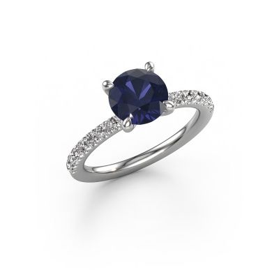 Engagement ring Crystal RND 2 950 platinum sapphire 7.3 mm