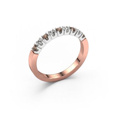 Ring Dana 9 585 rose gold smokey quartz 2 mm