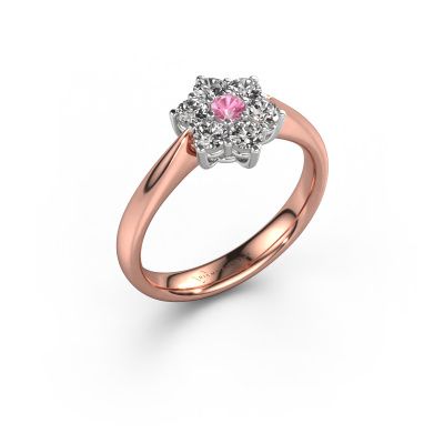 Verlobungsring Chantal 1 585 Roségold Pink Saphir 2.4 mm