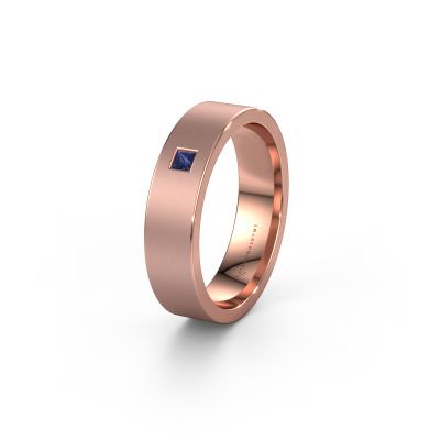 Wedding ring WH0101L15BMSQ 585 rose gold sapphire ±0.20x0.08 in