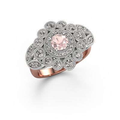 Ring Elia 585 rose gold morganite champagne 5 mm