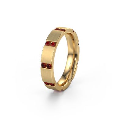 Weddings ring WH2132L14BM 585 gold garnet ±0.16x0.09in