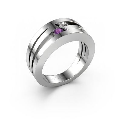 Ring Valerie 585 white gold amethyst 2.7 mm