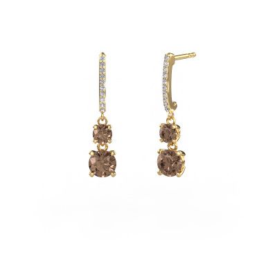 Pendants d'oreilles Tanja 2 585 or jaune diamant brun 2.334 crt