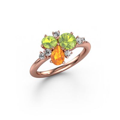 Ring Anja 585 rose gold peridot 5.4 mm