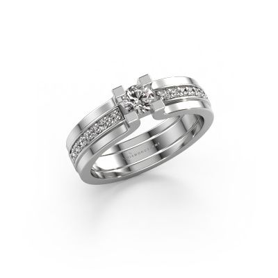 Engagement ring Myrthe 950 platinum diamond 0.418 crt
