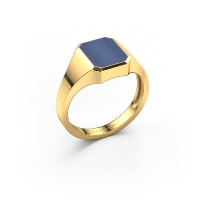 Pinky ring Lars 1 light 585 gold blue sardonyx 10x8 mm