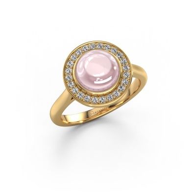 Ring Alisa 585 gold morganite champagne 8 mm