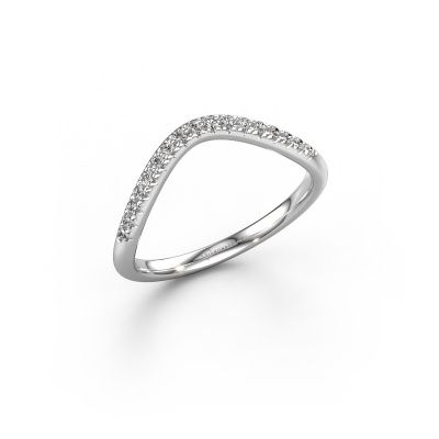 Aanschuifring SR10C4H 585 witgoud lab-grown diamant 0.128 crt