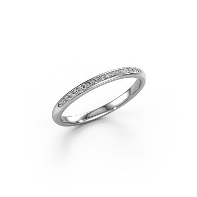 Stackable ring SR20B2H 950 platinum diamond 0.08 crt