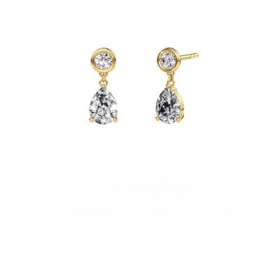 Pendants d'oreilles Lacey PER 585 or jaune diamant 2.40 crt