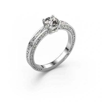 Engagement ring Claudette 1 585 white gold diamond 0.50 crt
