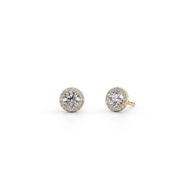 Earrings Seline rnd 585 gold diamond 4.24 crt