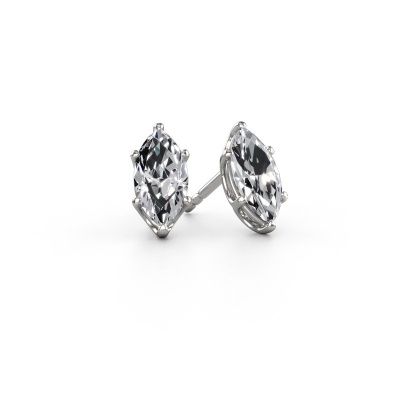 Clous d'oreilles Sam MRQ 585 or blanc diamant 1.00 crt